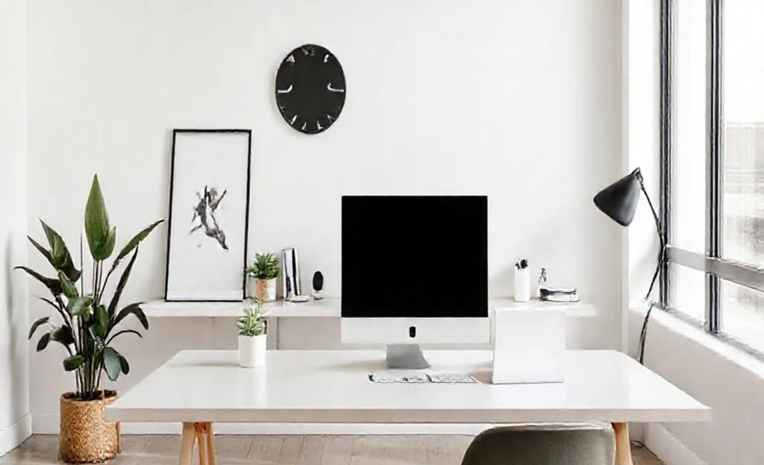 Minimalist coaching workspace with balance elements